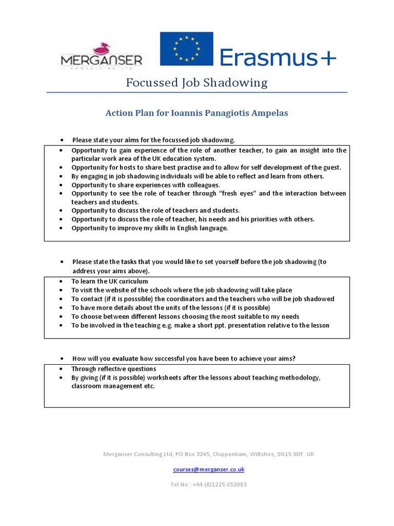 focussed-job-shadow-action-plan-pdf-classroom-management-teachers