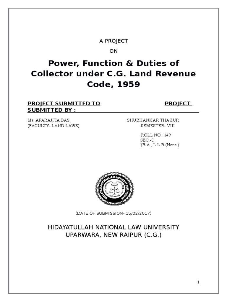 Land Laws Project PDF Government Justice