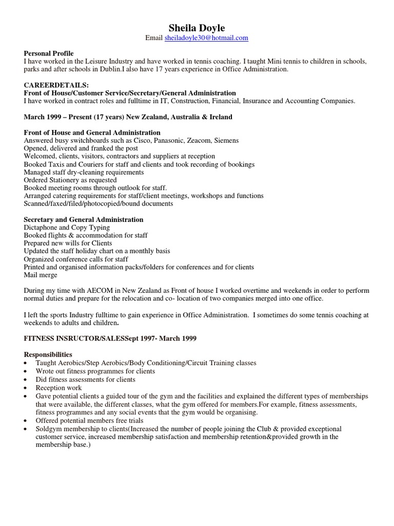 sheila doyle cv | Sport Of Athletics | Track And Field