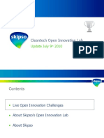 Cleantech Open Innovation - Update July 9th