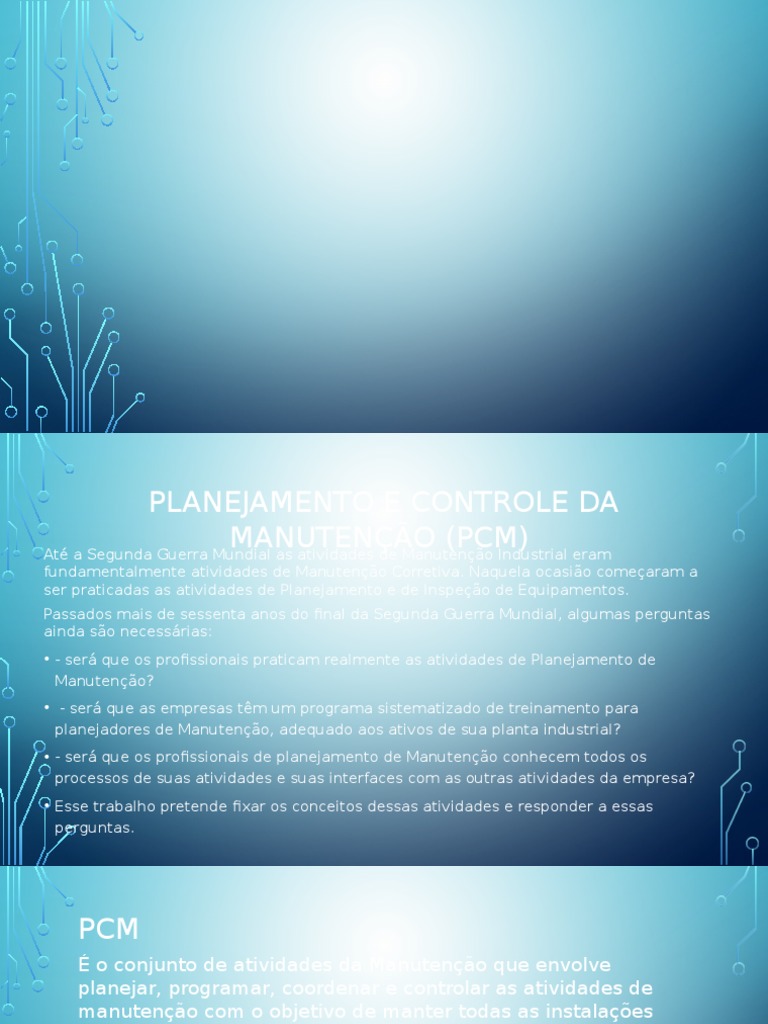 Função PCM | PDF | Planejamento | Tempo