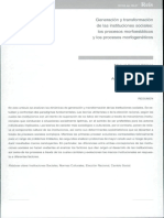 Generación y Transformación de Las Instituciones Sociales