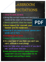Classroom Expectations and Rules for Students