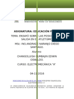 Ensayo Sobre Las Posiciones de Salida en El Atletismo Por Edwin Changoluisa Electromecanica A