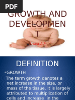 Growth and Developmen T: Aruna A P