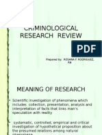 CRIMINOLOGICAL RESEARCH REVIEW