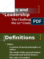 Ethics and Leadership: The Challenge of The 21 Century