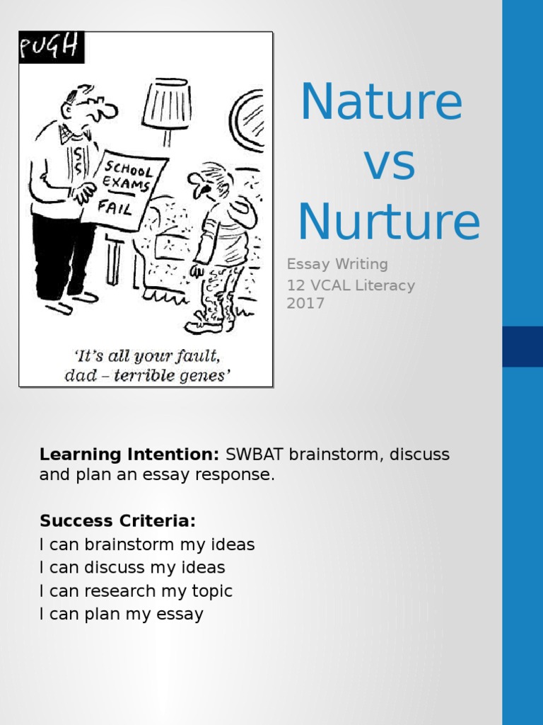 Nature Vs Nurture Essay Writing | PDF