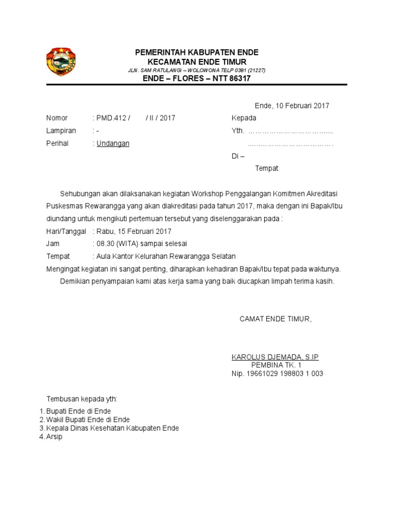 Surat Undangan Akreditasi
