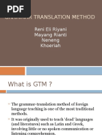 Grammar Translation Method