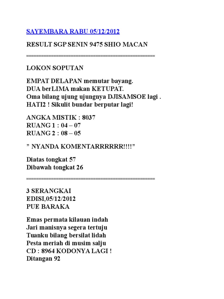 Sayembara Rabu Pdf