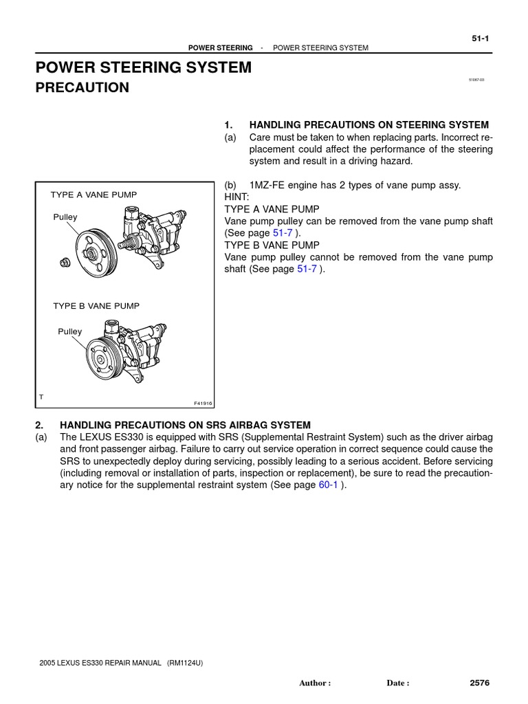 Power Steering System PDF Pump Steering