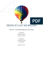 Homework 1 - Design of A Hot Air Balloon