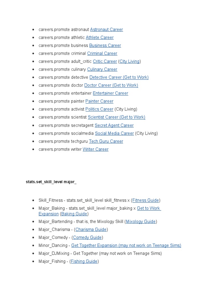 Stats Set Skill Level Major PDF Leisure