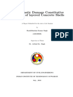 Elasto Plastic Damage Constitutive Modeling of Layered Concrete Shells