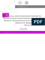 Etapas, Métodos y Aspectos Evaluación Diagnóstica 2017-2018