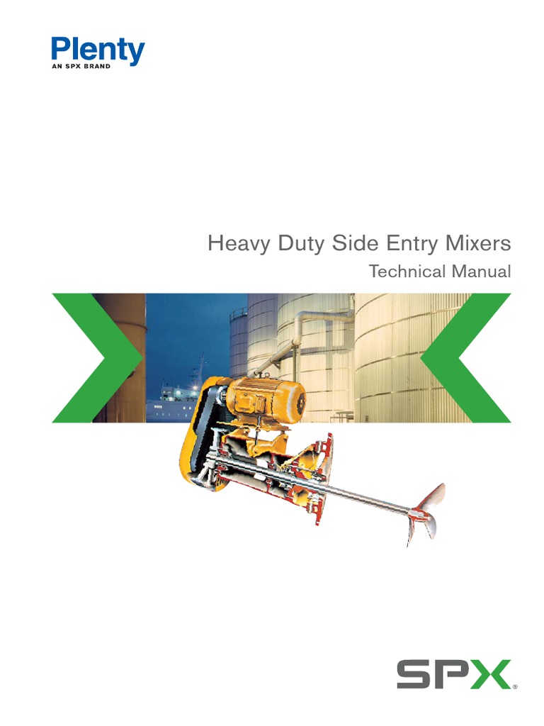 Heavy Duty Side Entry Mixers Technical Manual PDF Gear