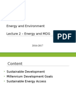 Energy and Environment Lecture 2 - Energy and MDG