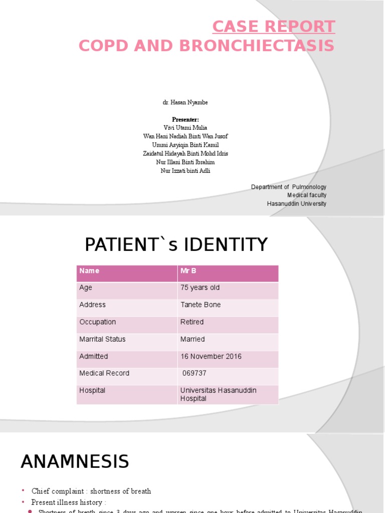 Case Report Copd and Bronchiectasis Dr. Hasan Nyambe Download Free