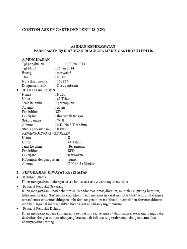 ASKEP GASTROENTERITIS PADA ANAK PDF