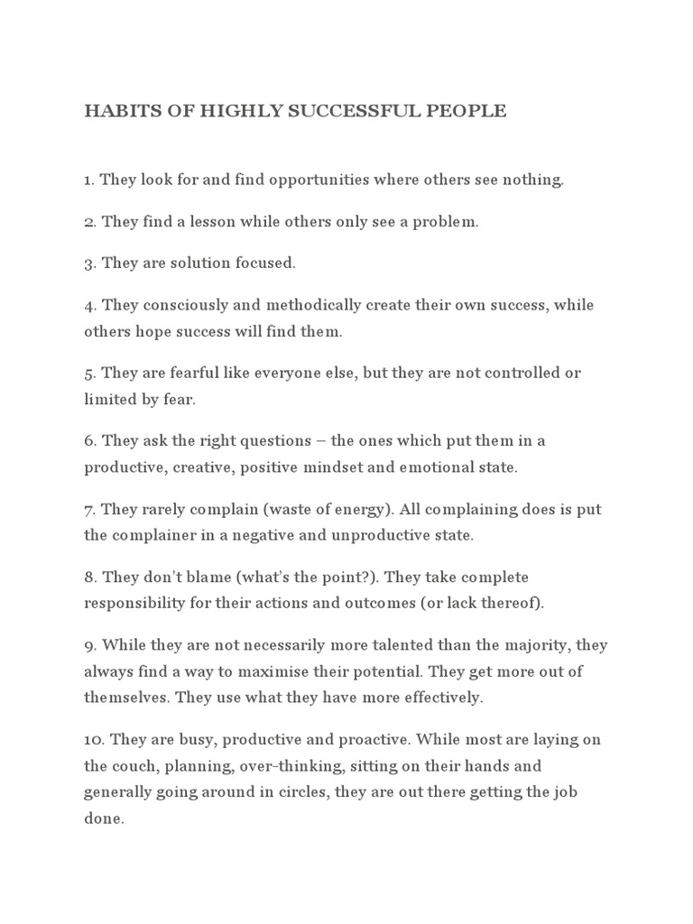 Key Habits of Successful People | PDF | Sleep | Mentorship