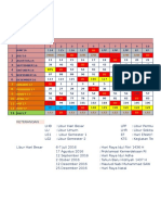 Kalender Pendidikan 2016-2017 Jawa Timur Warna