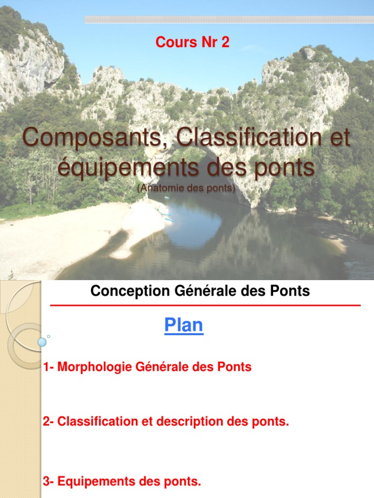 Cours 2 Composants Classification Et équipements Des Ponts Pdf Pont