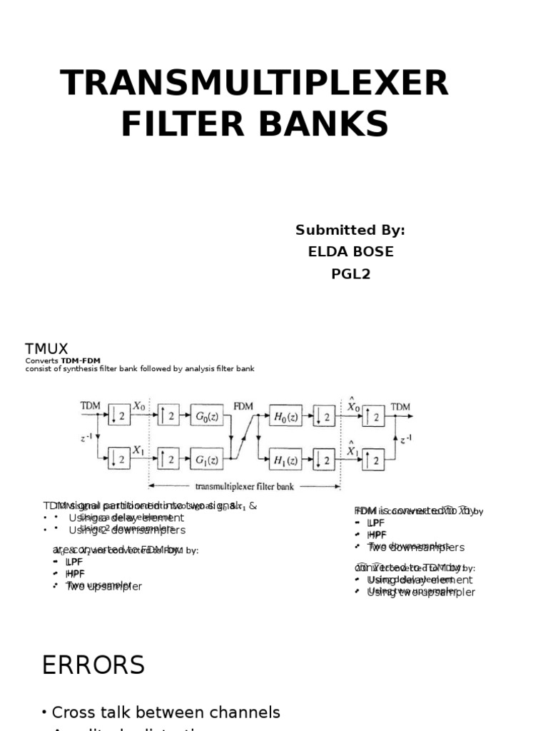 Transmultiplexer Filter Banks | PDF