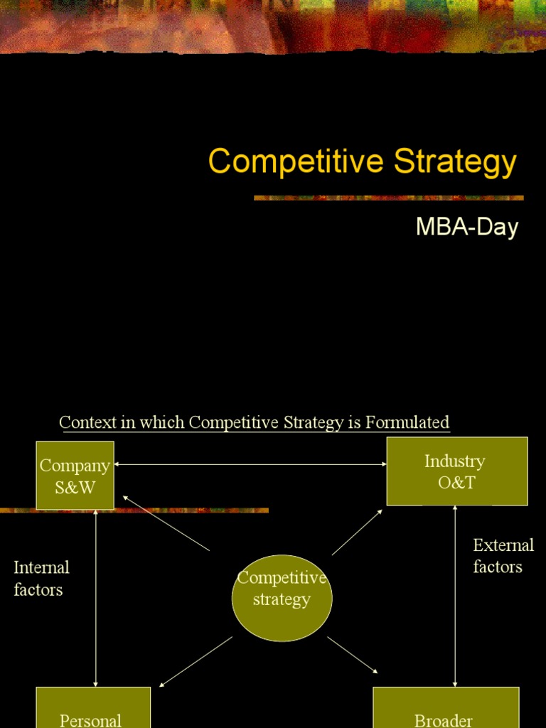 Competitive Strategy-Part C | PDF | Strategic Management | Competition