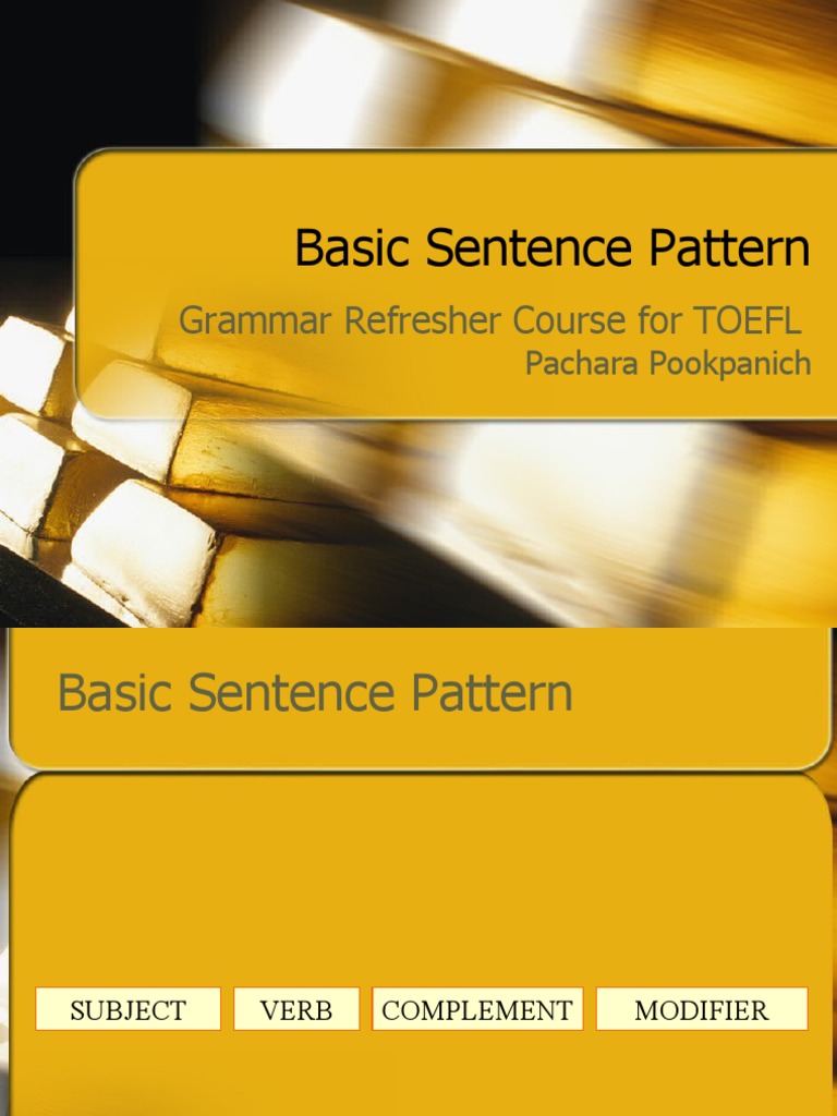 Basic Sentence Writing