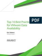 Top 10 Best Practices for VMware Data Availability