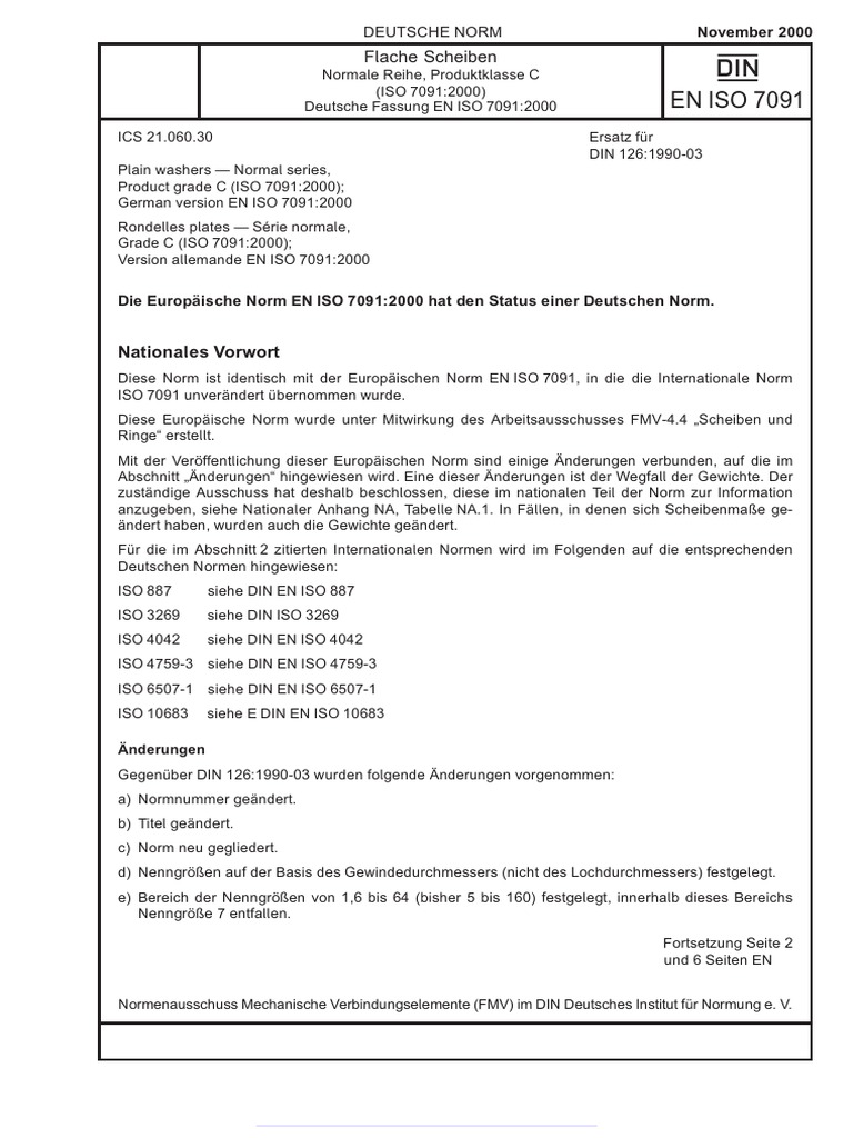 Din en 7091 Iso - Norma | PDF