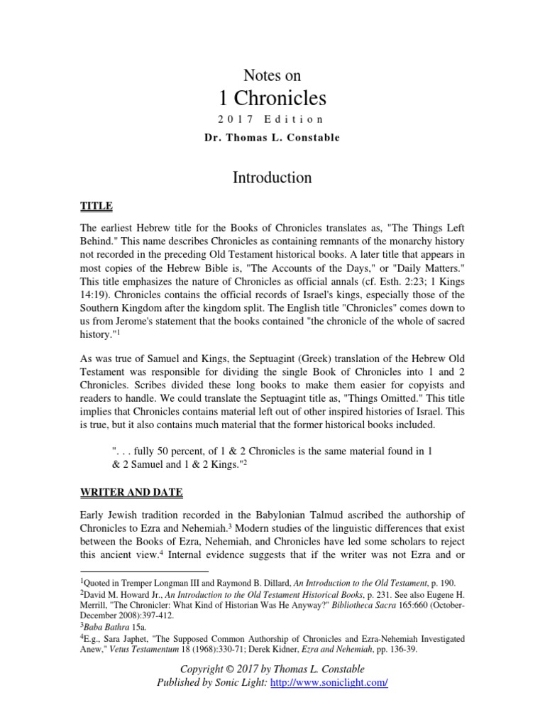 13 - 1chronicles PDF | PDF | Books Of Chronicles | Book Of Genesis