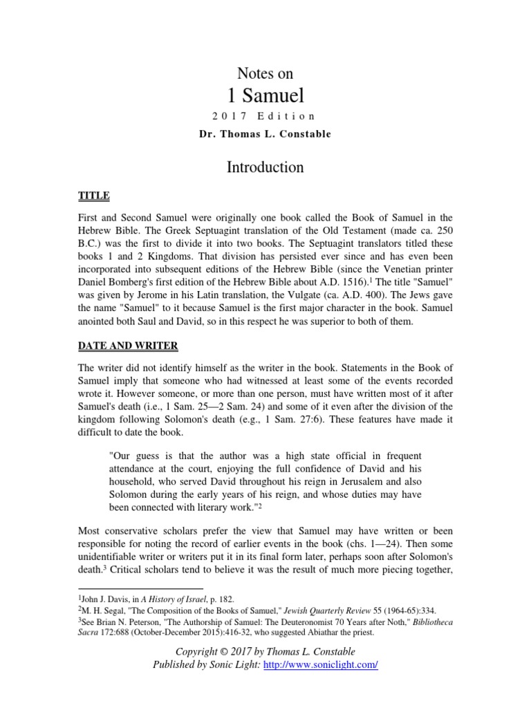 09 - 1samuel PDF | PDF | Books Of Samuel | Samuel