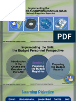 Implementing The Government Accounting Manual (Gam) : (For National Government Agencies)