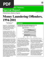 Special Report: Money Laundering Offenders, 1994-2001