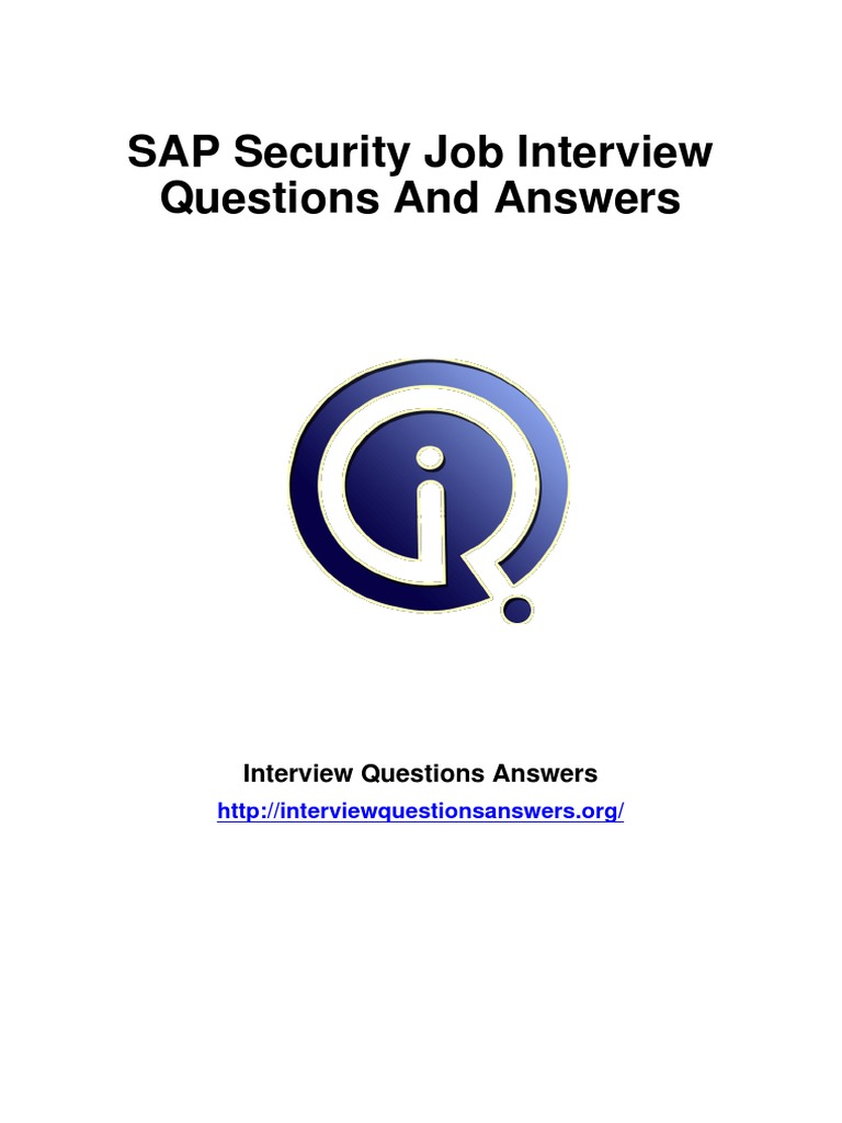 SAP Security Job Interview Questions and Answers PDF Software