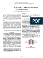 A New Design of Mobile Thermoelectric Power Generation System