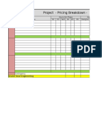 Project - Pricing Breakdown - : Category Phase Hours Per Phase Expense Breakdown E2 E3 Tech E4 E5 E6 Designer