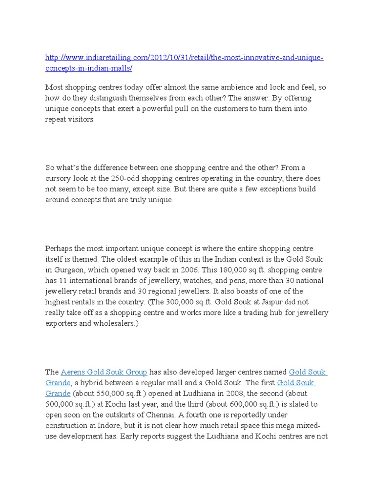 About Shopping Malls Pdf Shopping Mall Market Place