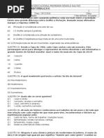 Prova de Recuperação Final Artes Eixo Vii