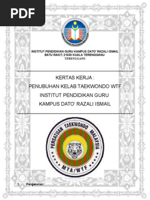 Contoh K K Kelab Taekwondo Pdf