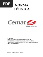 CEMAT NTE 023 Norma de Montagem de Rede Secundaria Isolada 11ª Edicao