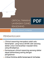 Critical Thinking Sebagai Landasan Clinical Reasoning