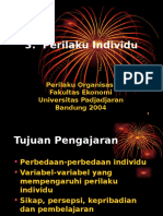 Perilaku Individu: Perilaku Organisasi Fakultas Ekonomi Universitas Padjadjaran Bandung 2004