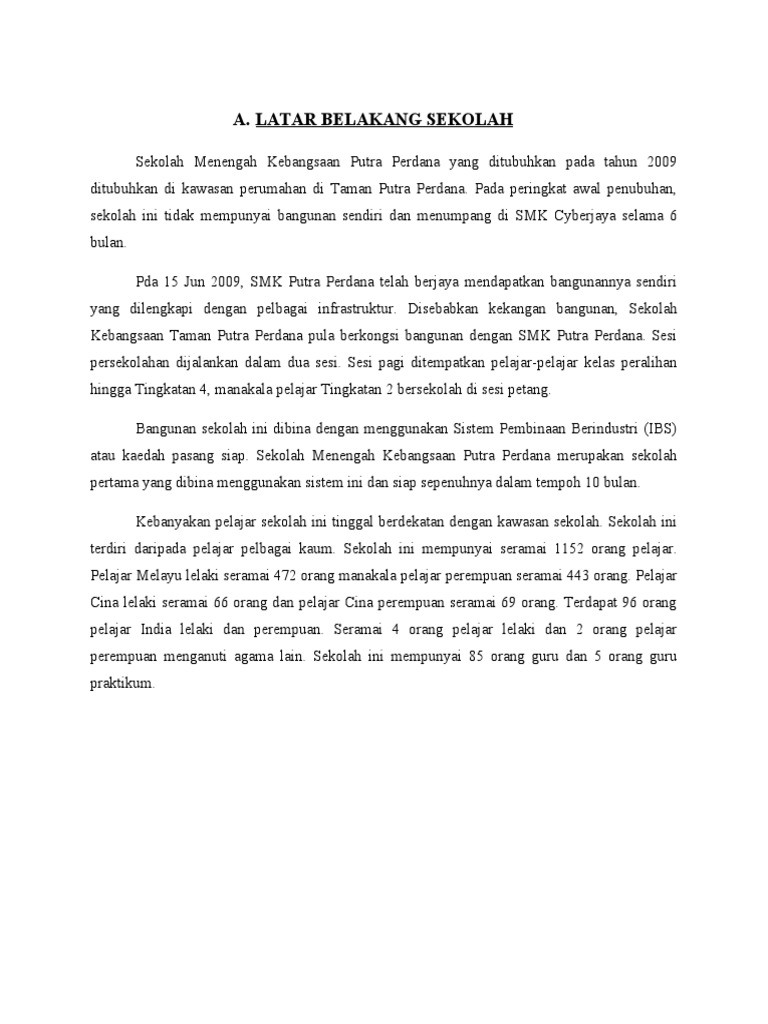 Hasil Kajian 1 Latar Belakang Sekolah Pdf