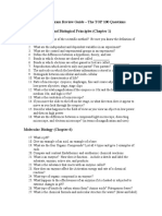 Biology Midterm Exam Review Guide - The TOP 100 Questions Scientific Inquiry and Biological Principles (Chapter 1)