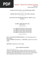 Kyle Bass Vs Acorda Therapeutics Ampyra Patent Claims IPR Final Written Decision