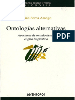 Serna Arango Julian - Ontologias Alternativas Aperturas de Mundo Desde El Giro Linguistico PDF