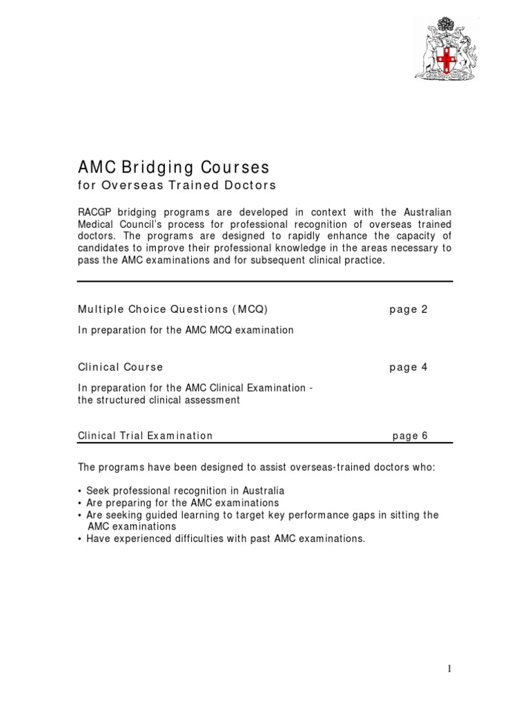 AMC Booklet | Test (Assessment) | Clinical Trial